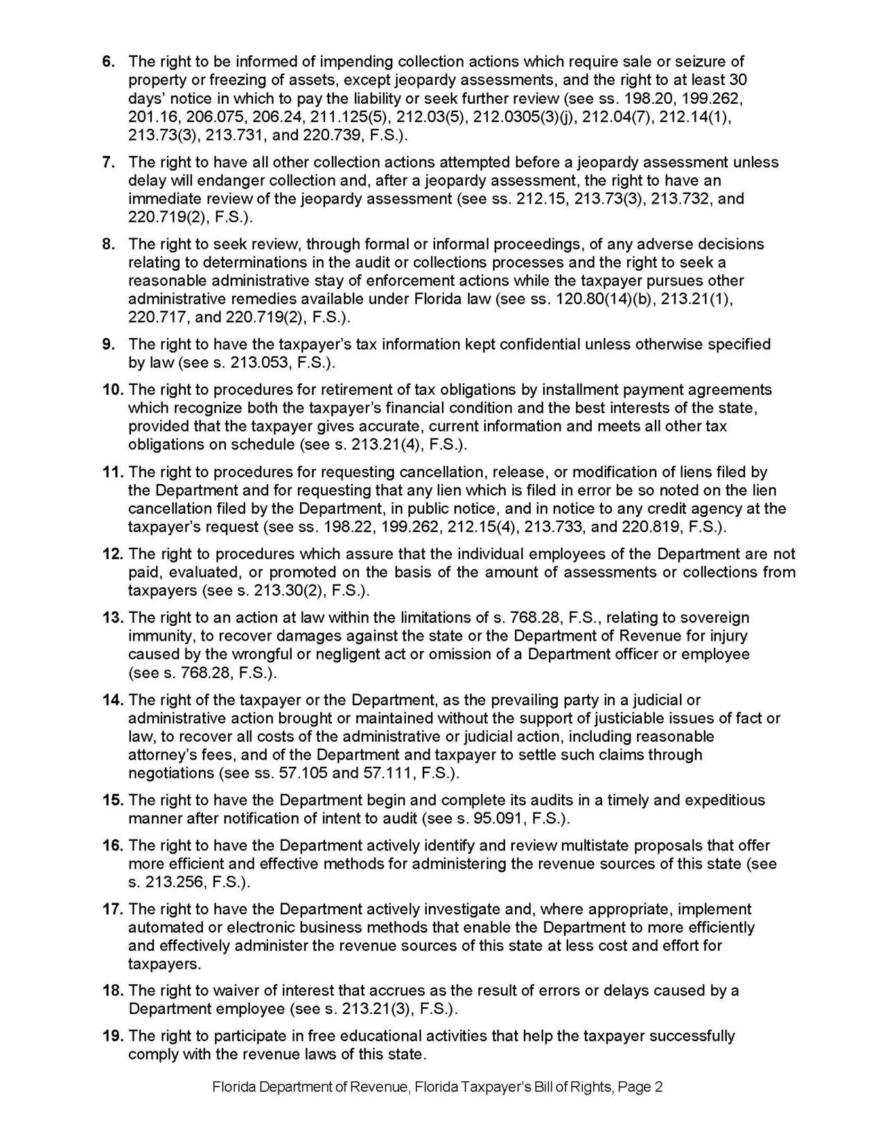 Florida Taxpayer’s Bill of Rights Alachua County Property Appraiser