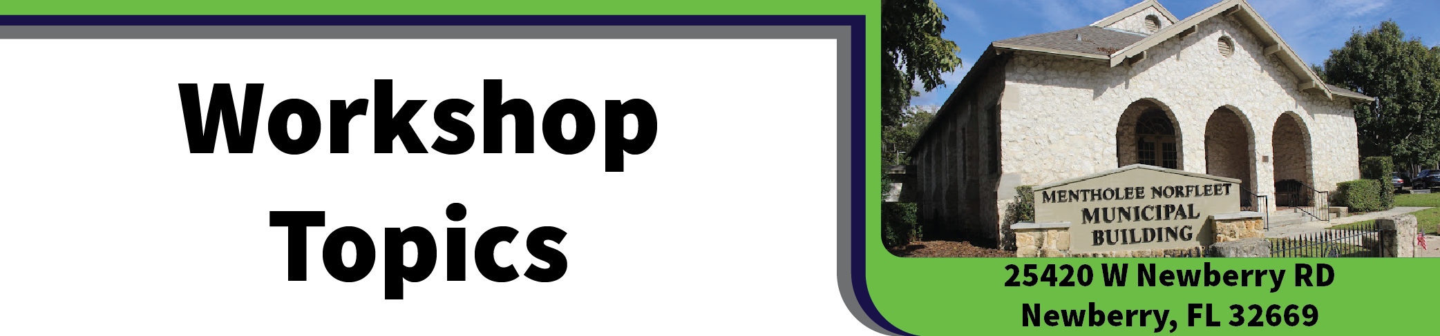 banner about Workshop topics